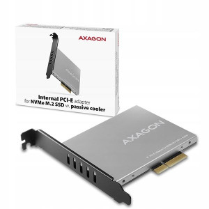 AXAGON z PCIe x4 na dysk SSD M.2 NVMe + chłodzenie