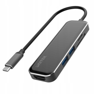 Hub USB Unitek USB-C - 2x USB 3.1 HDMI microSD SD