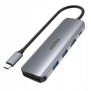 Hub USB-C 2xUSB 3.1 PD 100W SD microSD HDMI Unitek