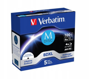 BLU RAY Verbatim M-DISC 100GB printable BD R 5 szt