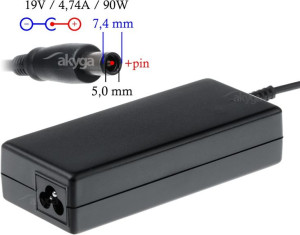 Zasilacz do notebook HP 7,4x5,0 +pin 19V 4,74A 90W