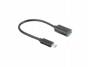 Kabel USB 3.1 USB type-C(M) - USB-A(F) 15cm czarny