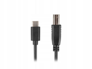 Kabel USB-C - USB B 2.0 Lanberg CM-BM 1,8m czarny
