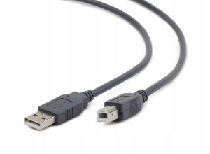Kabel USB do drukarki, skanera AM-BM szary 1,8 m