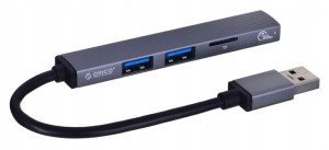 HUB USB-C 3x USB microSD 5 GBPS ORICO aluminium