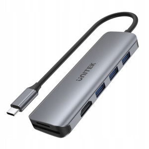 Hub USB-C 3xUSB 3.1 Gen1 HDMI SD microSD Unitek