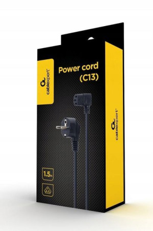 Kabel zasilający komputerowy kątowy VDE 1,5m