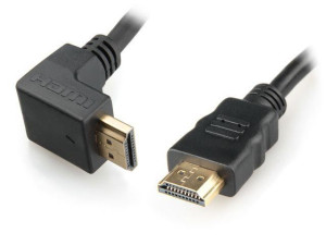 Kabel do TV HDMI-HDMI v2.0 3D 1.8M kątowy 90''
