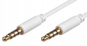 Kabel audio 3,5 mm miniJack 3,5 mm 4-pinowy 3 m