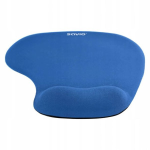 Podkładka pod mysz ergoniczna Savio blue żelowa