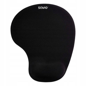 Podkładka pod mysz ergoniczna Savio czarna żelowa