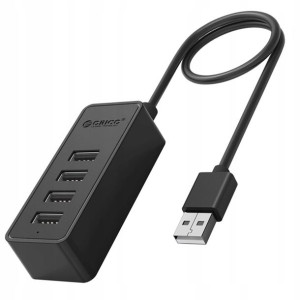 Hub USB Orico 4 x USB czarny + microUSB