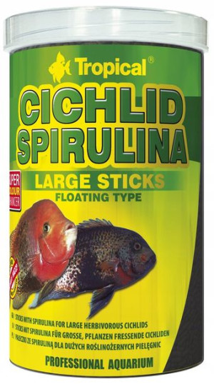 Tropical Cichlid Spirulina Large Sticks 1000ml/300