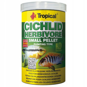 Tropical Cichlid Herbivore Small Pellet 250ml/90g