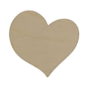 Scrapki drewniane w kształcie serca 2cm 5szt