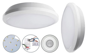 KANLUX Plafon LED z Czujnikiem Ruchu DABA PRO 30cm