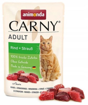 Animonda Carny Adult Wołowina Struś saszetka 85g