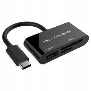 Czytnik kart pamięci Gembird USB-C MicroSD SD SDXC