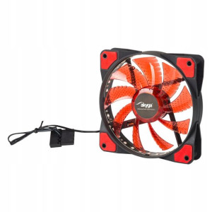 Wentylator Akyga 120mm 33 LED czerwony Molex