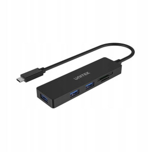 HUB USB-C 3 x USB 3.1 GEN1 czytnik kart UNITEK