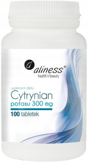 Cytrynian potasu 300 mg 100 tabletek VEGE, Aliness
