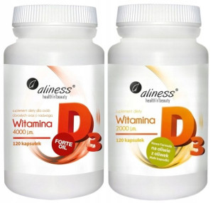 Aliness Witamina D3 4000UI + Witamina D3 2000UI