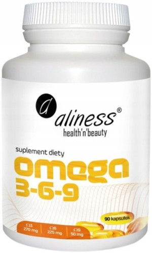 OMEGA 3 6 9 NATURALNE olej lniany DHA EPA Aliness