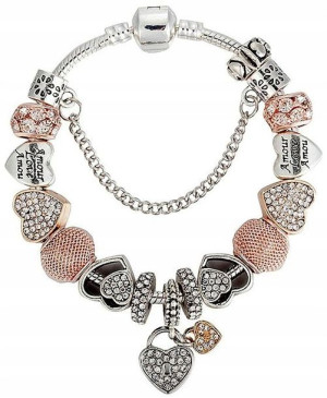 Bransoletka modułowa Charms Beads Srebrna Amour