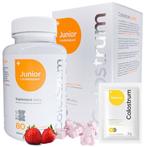 Colostrum dla Dzieci JUNIOR Probiotyk Truskawka