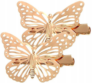 Spinka do włosów Motyl metalowa Złota Motylek gold