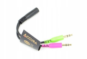 Kabel Adapter 2 x Mini Jack 3,5 mm Audio 4 PIN