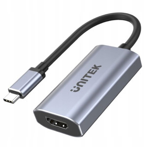 Adapter USB-C na HDMI 2.1 8K aluminium 15cm Unitek
