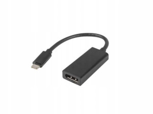 Kabel adapter USB-C - DisplayPort 15cm czarny
