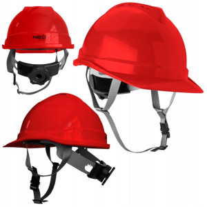 Neo Hełm Kask Bhp Budowlany Roboczy Ochronny Czerw