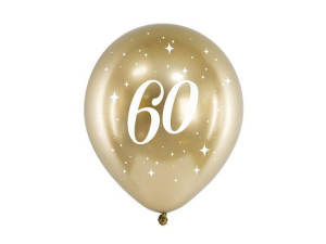 Balony Glossy 30cm, 60, złoty: 1op./6szt.