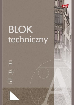 Blok techniczny A4 10k mix p10 MAJEWSKI cena za 1 szt.