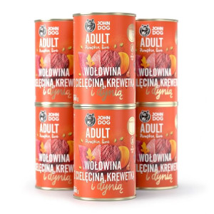 John Dog PUMPKIN wołow.cielęc.krewetki,dynia400g*6