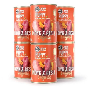 John Dog PUMPKIN SZCZENIAK indyk,gęś,dynia4 00g*6
