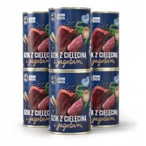 John Dog BERRY dzik z cielęciną i jagodami 400g*6