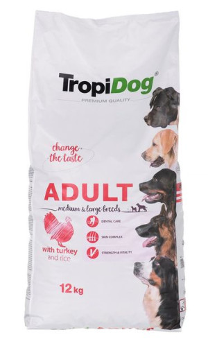 Tropidog Premium Adult M&l Turkey&rice 12 Kg