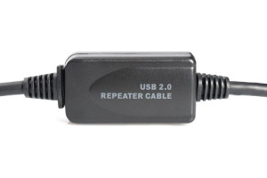 Kabel DIGITUS DA-73103 (USB M - USB F; 25m; kolor czarny)