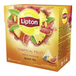 LIPTON Herbata Czarna Aromat.Owoce Tropikalne 20T