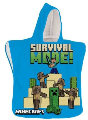 Minecraft Ręcznik Dziecięcy Kąpielowy Poncho