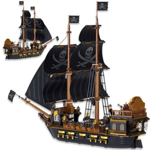 Zestaw Statek Piracki Model Klocki Do Składania 1352el