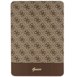 Guess Gufc10ps4sgw Ipad 10.2" Brązowy/brown 4g Stripe Allover