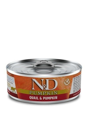 FARMINA N&D CAT QUAIL & PUMPKIN - mokra karma dla kota - puszka 80g