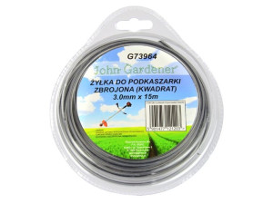 Żyłka Tnąca Do Kos I Podkaszarek 3 Mm 15 Mb Jg G73964 Kwadrat Zbrojona