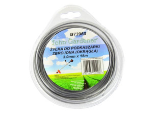 Żyłka Tnąca Do Kos I Podkaszarek 3 Mm 15 Mb Jg G73960 Okrągła Zbrojona