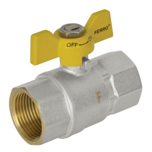 Zawór Kulowy Gazowy 1/2" Gw-gw Typ G18 Z Motylkiem