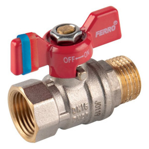 Zawór Kulowy Nakrętno-wkrętny Z Motylkiem, 3/4", F-comfort